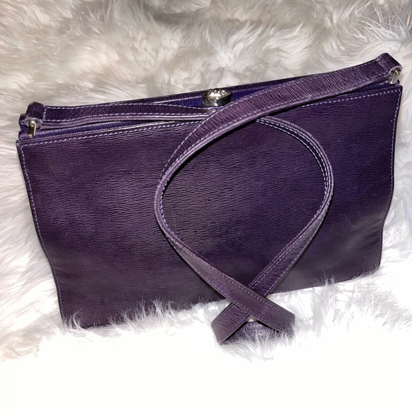 Versace vintage purple leather handbags - Picture 7 of 8